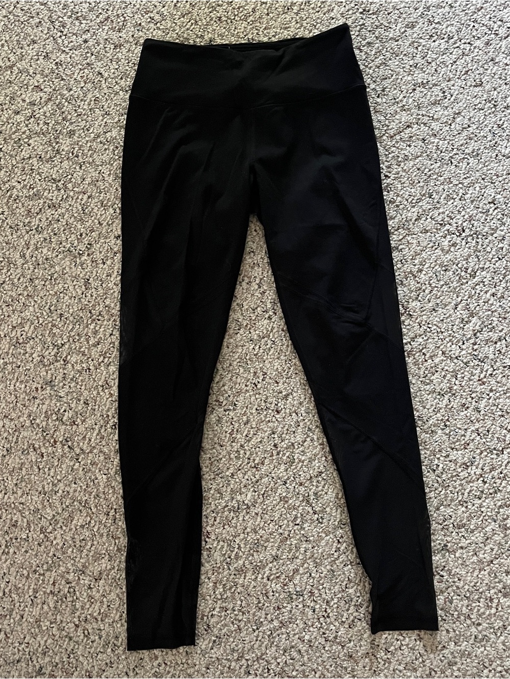 Victoria's Secret Black High-Waist Performance Leggings mesh sides